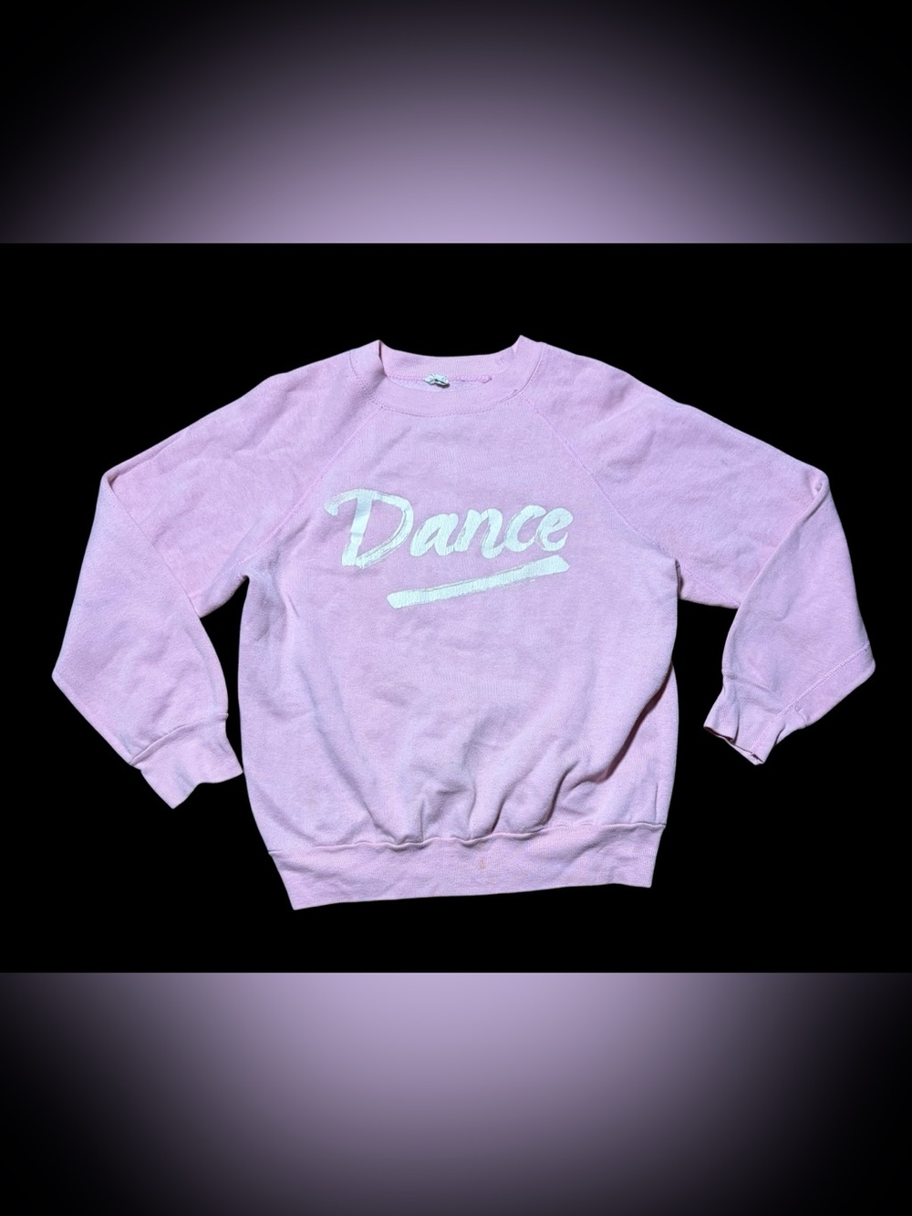 Vintage 80’s Pink Sweatshirt with “Dance” on Front